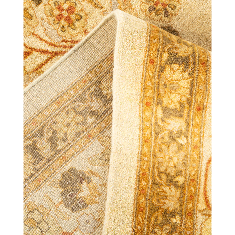 Tapis unique noué à la main ivoire 8 pi 2 po x 10 pi 2 po Medway