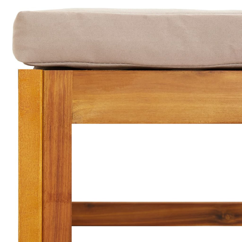 Repose-pieds d'extérieur avec coussin, Taupe