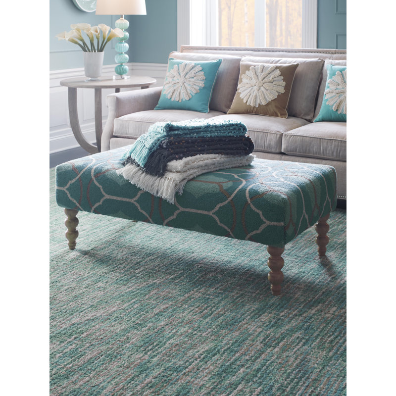 Tweedy Tufted Wool Light green/Brown/White Area Rug, Rectangle 3' x 5'