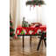 Nappe rouge festive Père Noël et flocon de neige 56 po x 56 po