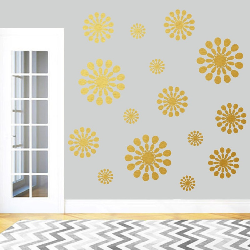 Ensemble d'adhésif décoratif 15 pièces, Or