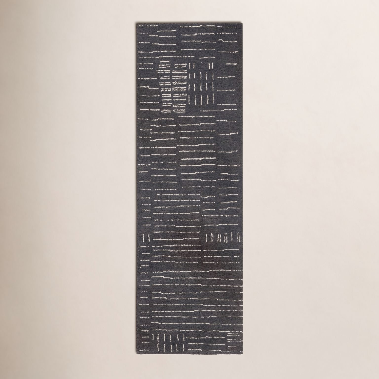 Ouzo Hand-Tufted Abstract Wool Rug, Runner 2'6" x 8'