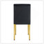 Quatre chaises de salle à manger en polyuréthane noir, pieds en métal doré. Simple et polyvalent, confortable et accompagné. Des chaises de salle à manger exquises et polyvalentes offrent une nouvelle expérience confortable. (Ensemble de 4)-1725303101-1725303239-1725303237
