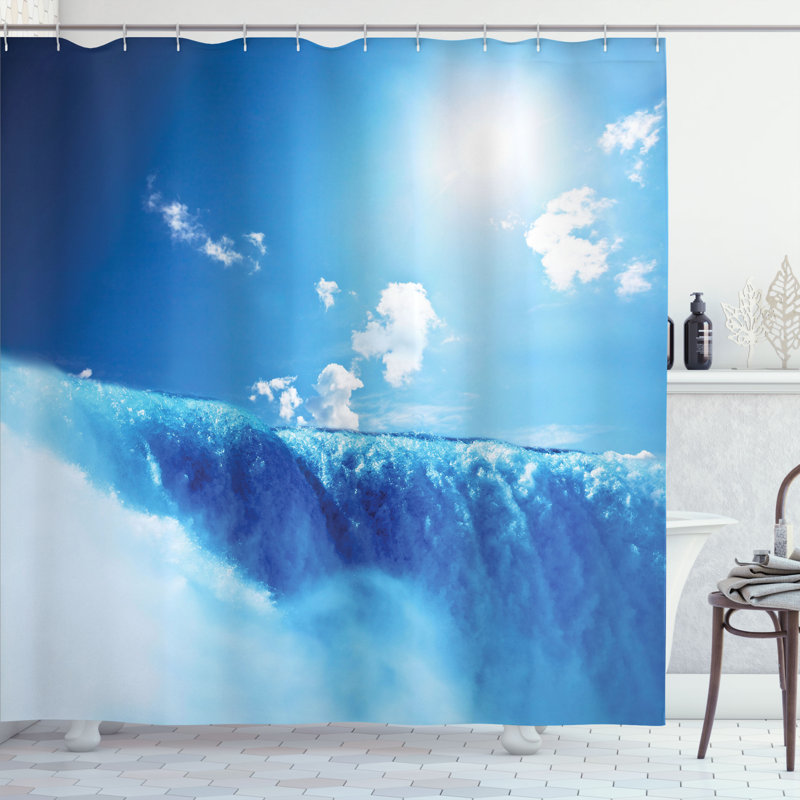 Shower Curtain with Hooks Included, 84"H x 69"W