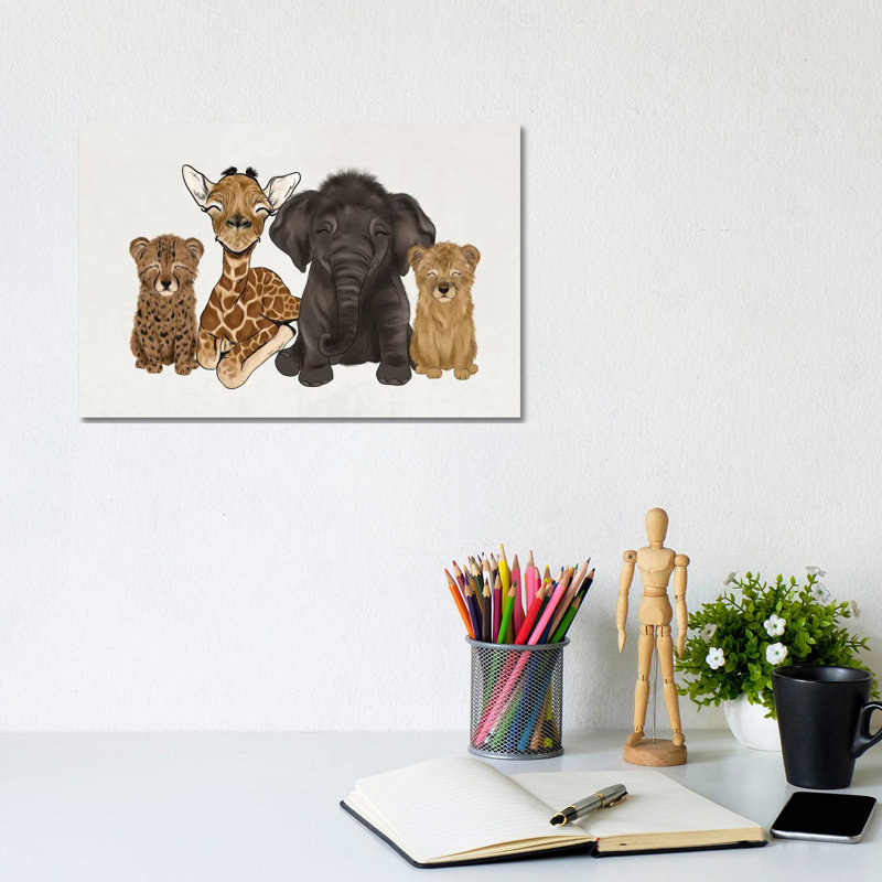 Safari Babies by Katie Bryant - Wrapped Canvas Gallery-Wrapped Canvas Giclée, 20.32 cm H x 30.48 cm W