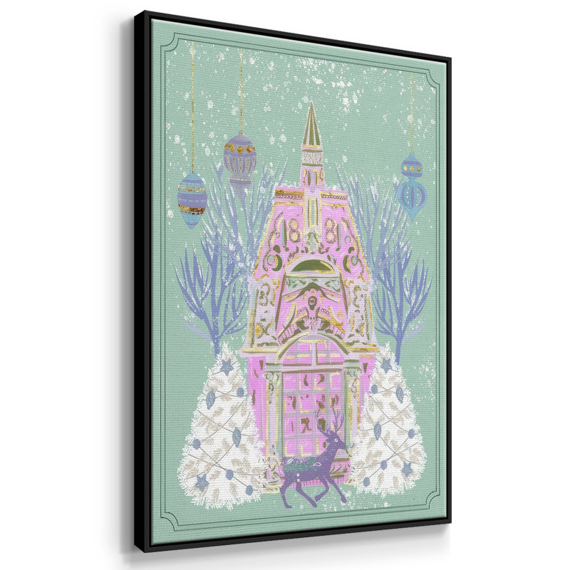 Les vacances d'hiver I, Cadre noir, H 25 po x l 17 po x P 1,5 po