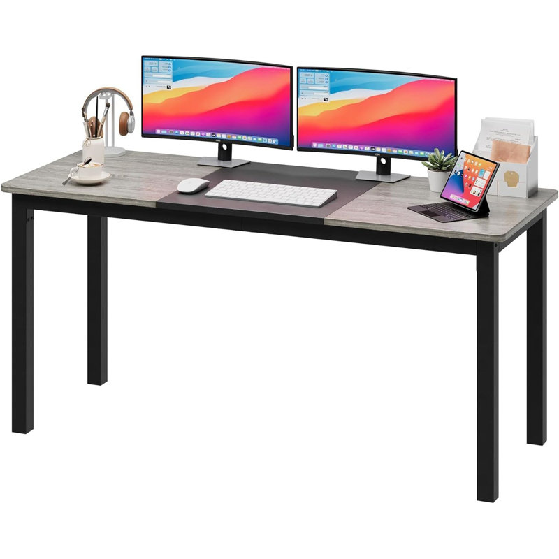 Bureau d'ordinateur, Gris, H 29,5 po x l 63 po x P 23,6 po