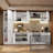 Cotreau Kitchen Set Pantry Storage 3 Drawers 3 Wall Cupboards 3 Base Cabinets Engineered Wood Multiple Compartments Organization Unit - White