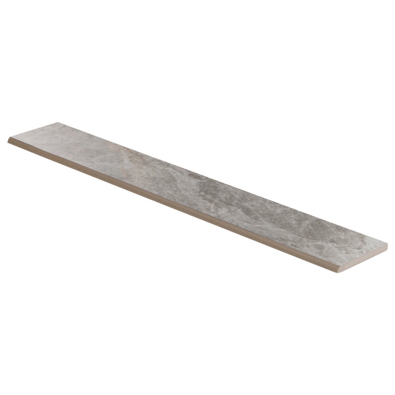 Nova 3.54 In. X 23.62 In. Matte Porcelain Bullnose Wall Tile (0.58 Sq. Ft. / Each), Fossil Gray