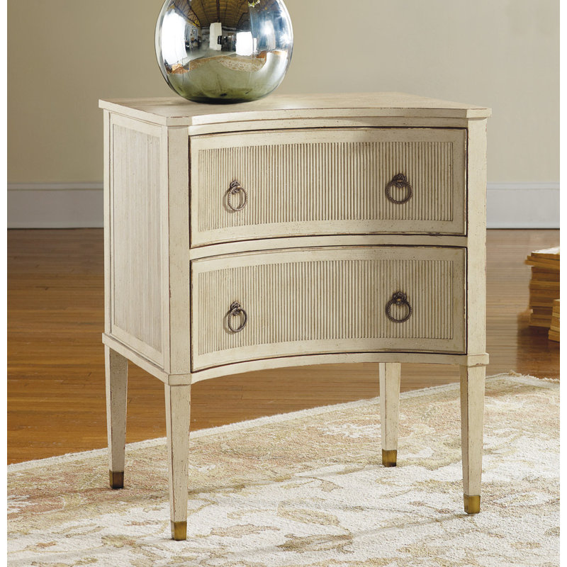 Commode 2 tiroirs Gustavian, Gris antique