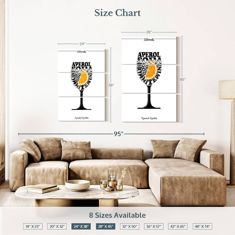 Yarlin Aperol Spritz Poster, 38" H x 24" W