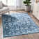 Tapis bleu clair à médaillon bohémien Dazzle