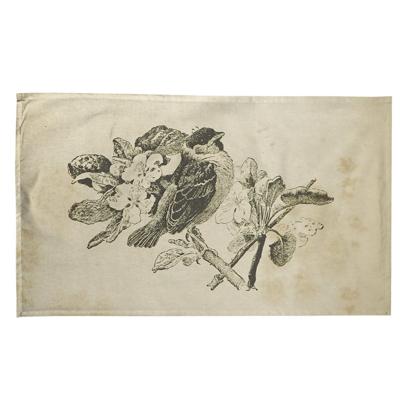 Serviette de thé oiseau, Polyester sergé