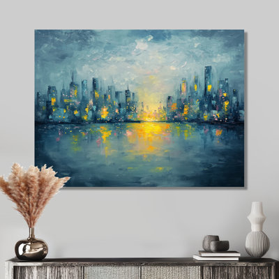 «Urban Pulse Of Dreaming Cityscape I», reproduction d'art sur toile