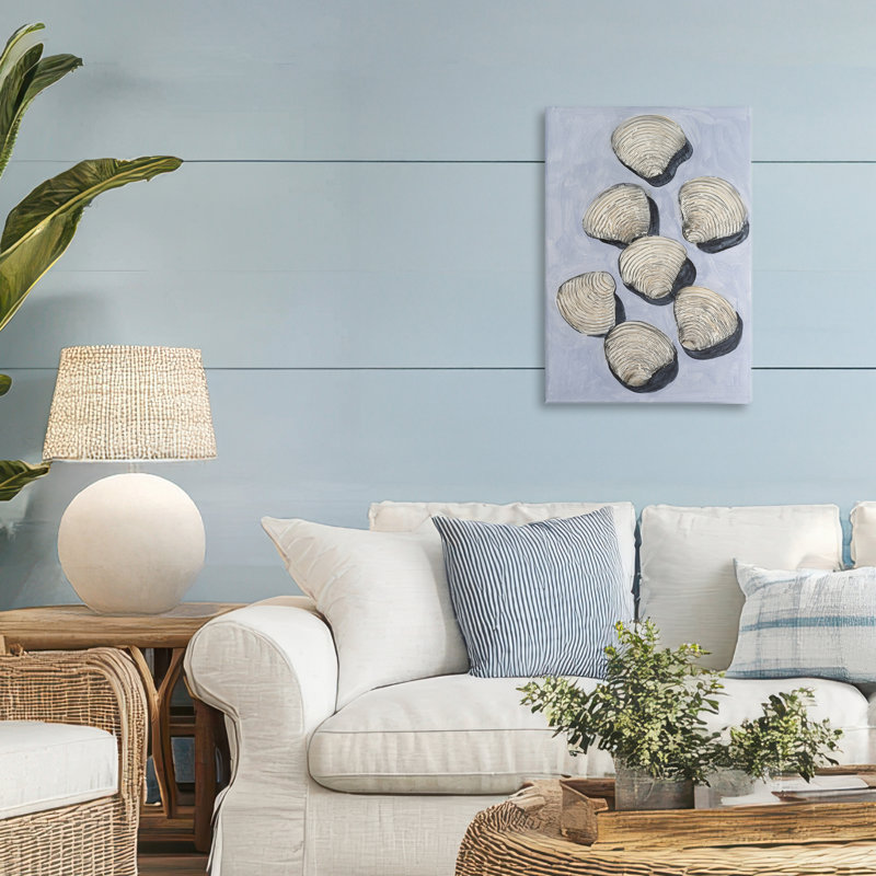 Toile de la collection Embellished Shells, design par Michael Willett, H 24 po x l 16 po