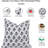 Handcrafted Block Print Pillow Cover Linen Decorative Cushion Cover for Sofa & Bed 16x16 Inch Genda Pushp-1939031516