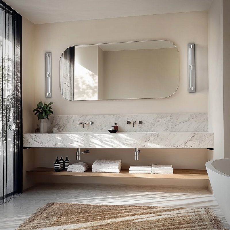 Luminaire de meuble-lavabo à DEL à intensité variable avec interrupteur de température de couleur 2700K / 3000K / 3500K / 4000K Spectacle