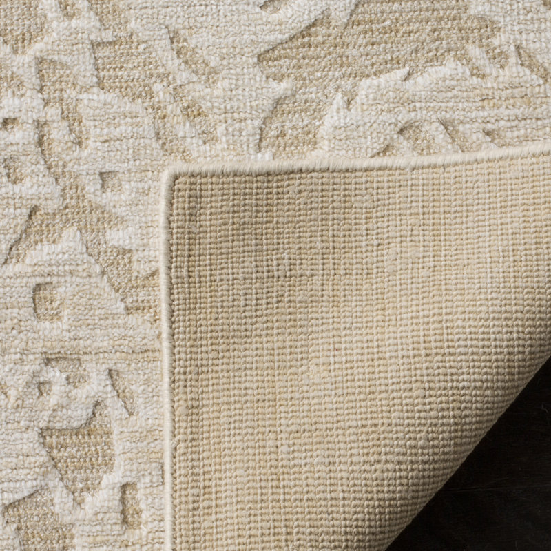 Tapis uni en viscose / coton tissé à la main Flanigan, Rectangle 9 pi x 12 pi