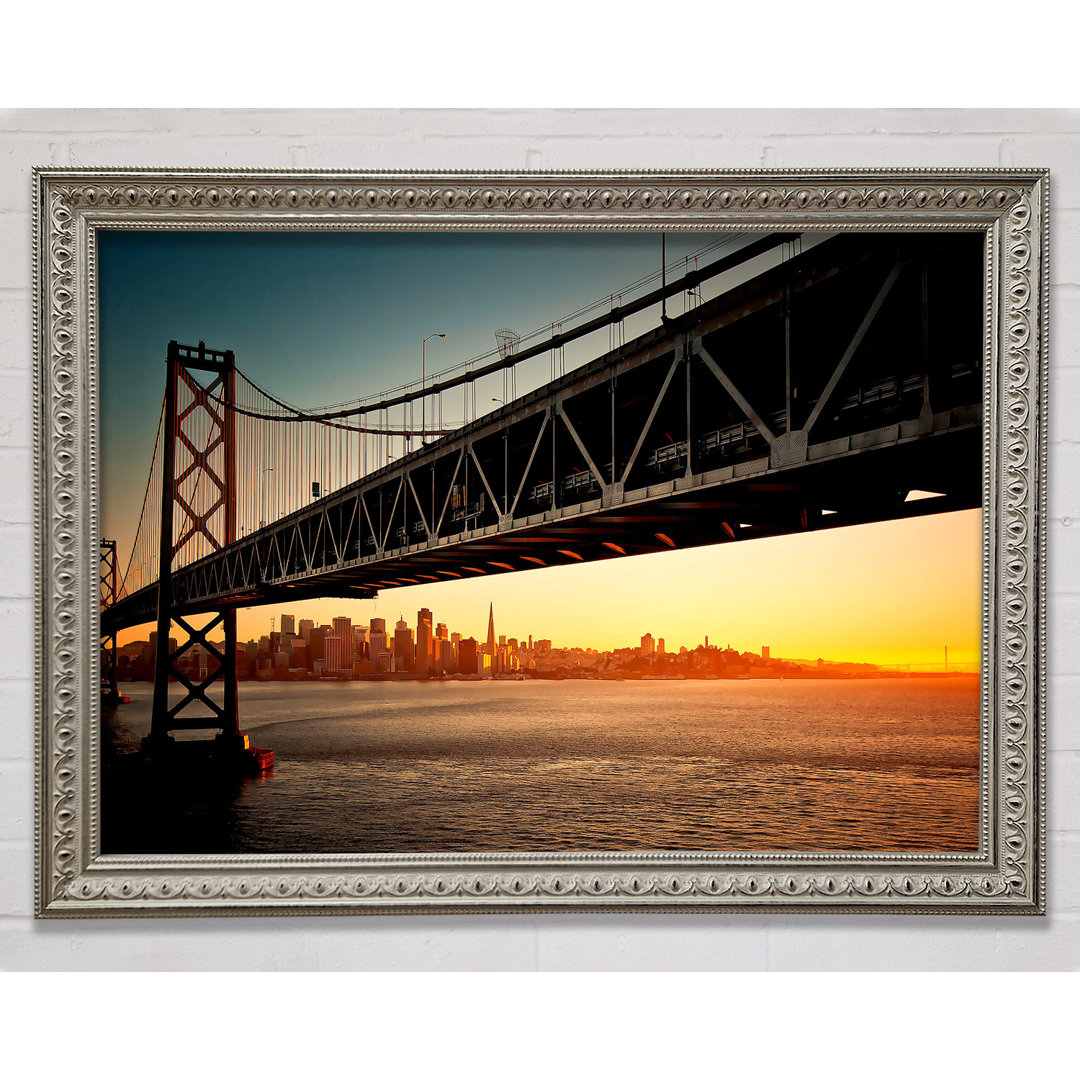 Oakland Bay Bridge San Francisco - Einzelner Bilderrahmen Kunstdrucke