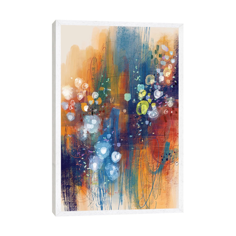 Scattered Meadows - Print on Canvas, White Floater Framed, 66.04cm H x 45.72cm W x 3.81cm D