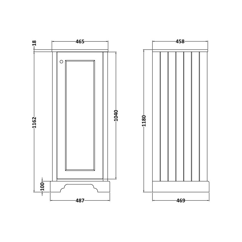 Freestanding Linen Cabinet