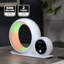 GEEPAS Multifunctional Desk Lamp | Bedside Lamp with Bluetooth Speaker Alarm Clock | RGB Color Changing Light White Noise Touch Control LED Display | Ideal Birthday [Energy Class A]