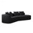 Modern Chenille Upholstered Oversized Sectional Sofa, 112-Inch 4-Seater Extra Deep & Wide Seat With 4 Throw Pillows, Free Combination For Living Room And Bedroom-558823686-558823681