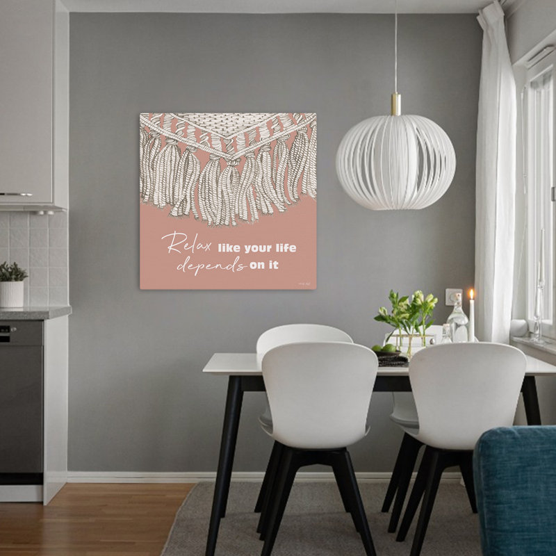 Relax, art typographique bohémien, H 32 po x l 32 po