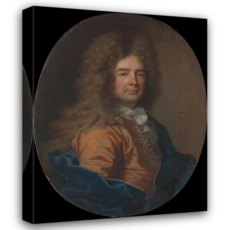 «Portrait of a Man» par Hyacinthe Rigaud - Art mural sur toile tendue avec châssis, H 48 po x l 33 po