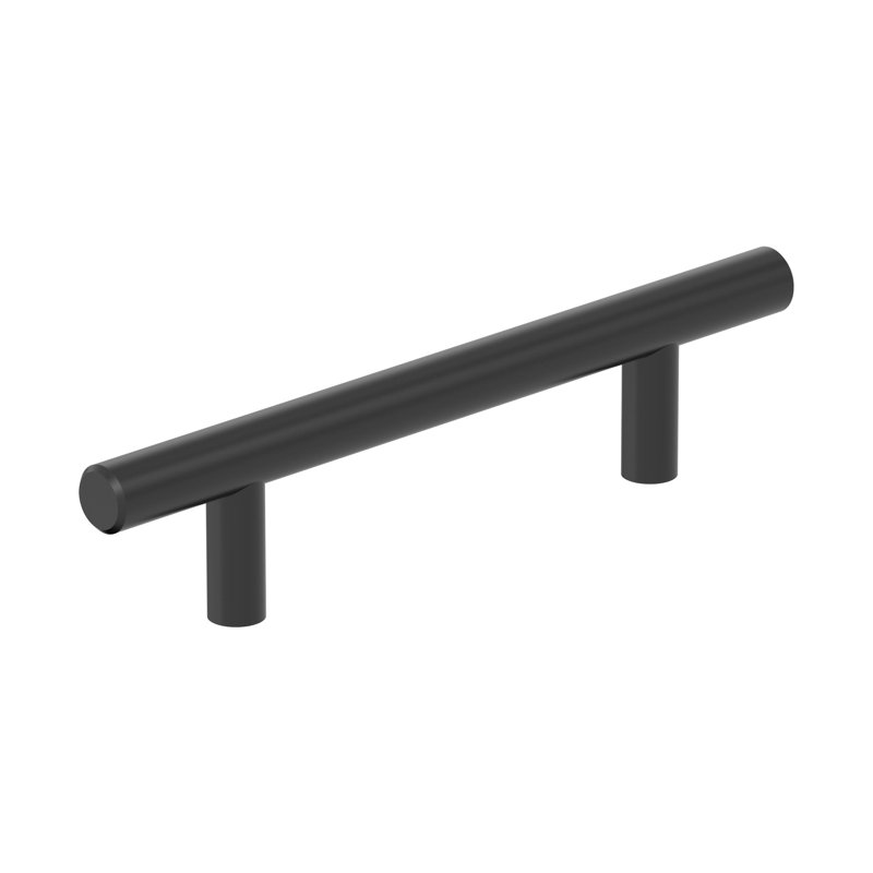 Poignée d'armoire noire matte 3-3 / 4 po (96 mm) centre-à-centre - paquet de 10, 3 3/4", Noir mat