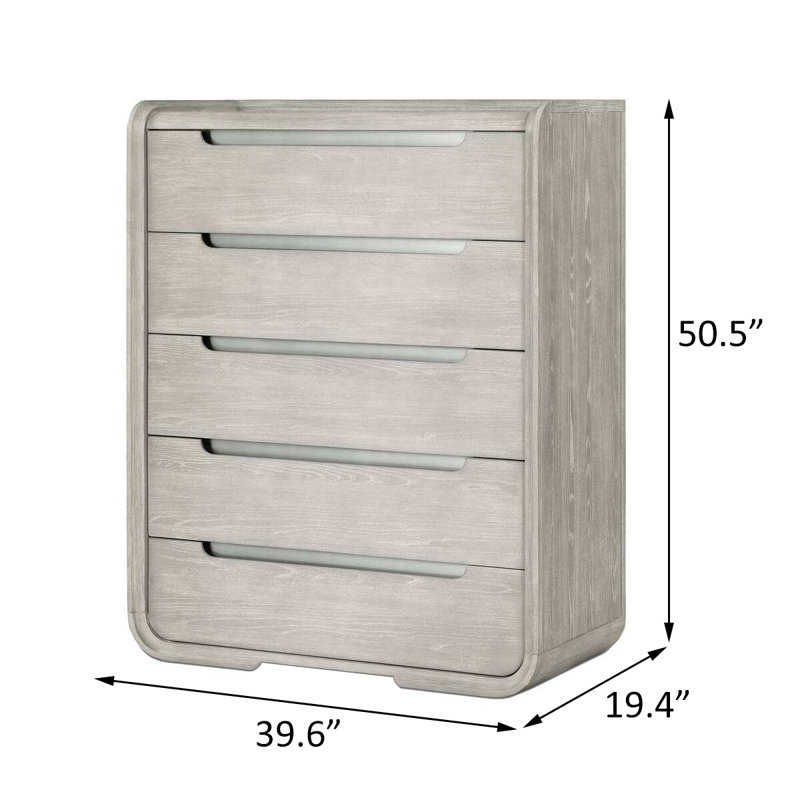 Commode, gris clair, Gris