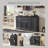Niyah 58"  Buffet Cabinet with Storage, Sideboard Buffets Cabinet with 4  Doors and 2 Drawers-797147070