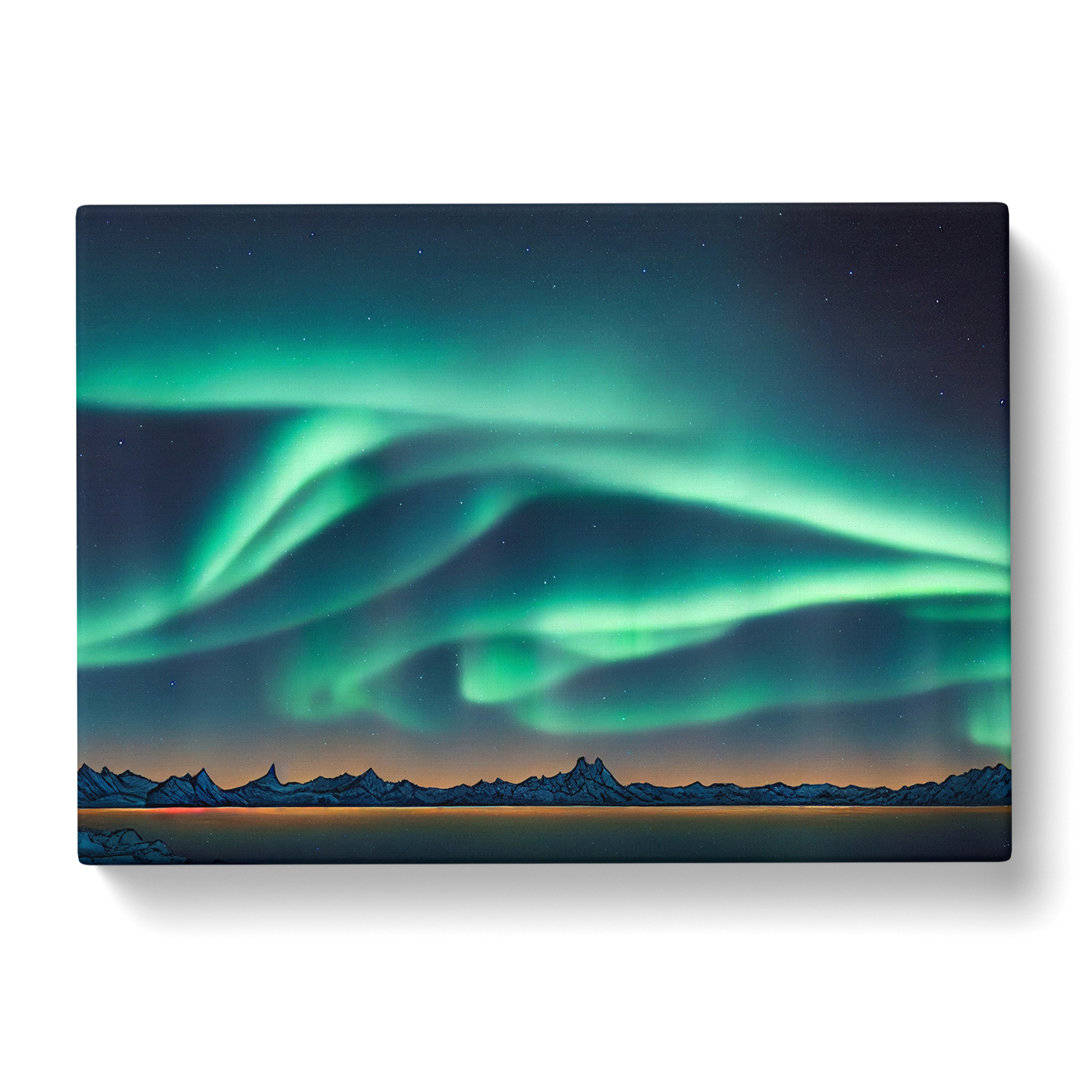 Vibrant Aurora Borealis - Wrapped Canvas