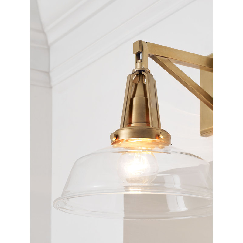 Chapman & Myers Layton 10" Sconce, Silver, Burnished Brass