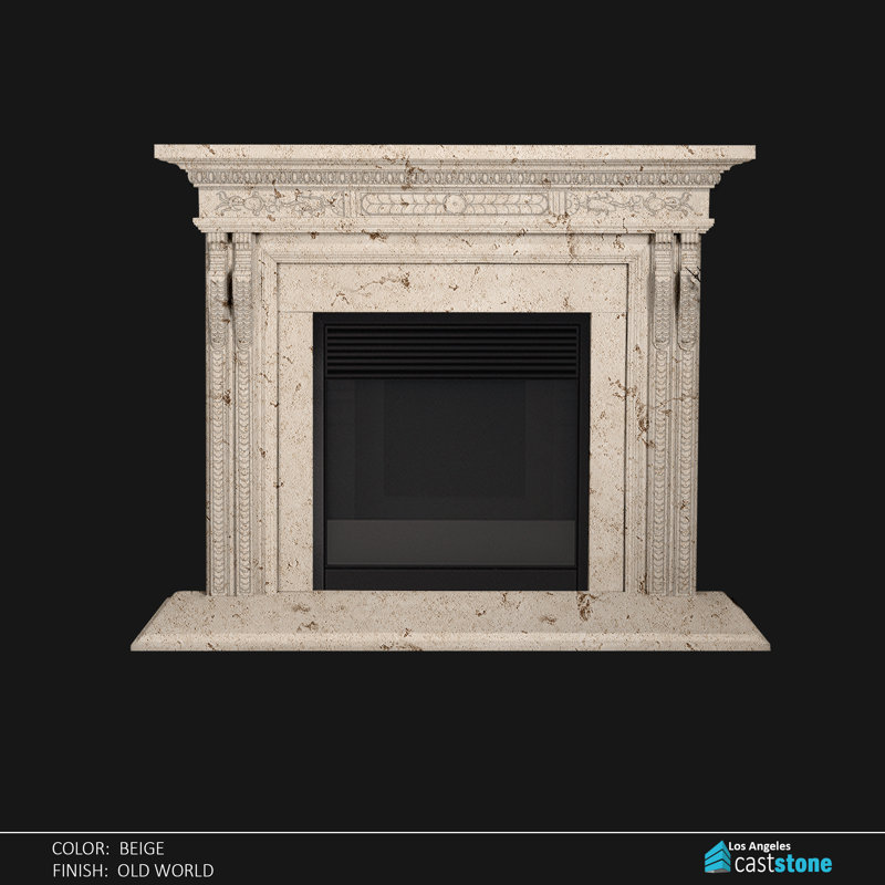 Ferona Fireplace Surround, Beige Old World