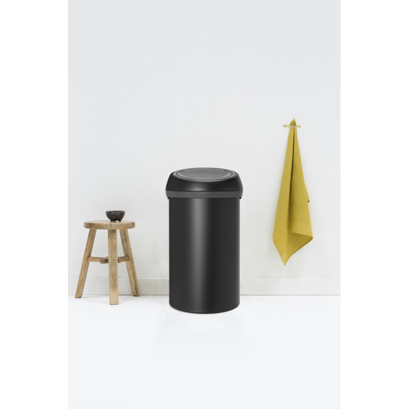 Brabantia 60 Litre Touch Bin, Mineral Moonlight Black