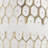 Metal Geometric Dot Geometric Decorative Gold Vase with White Accents