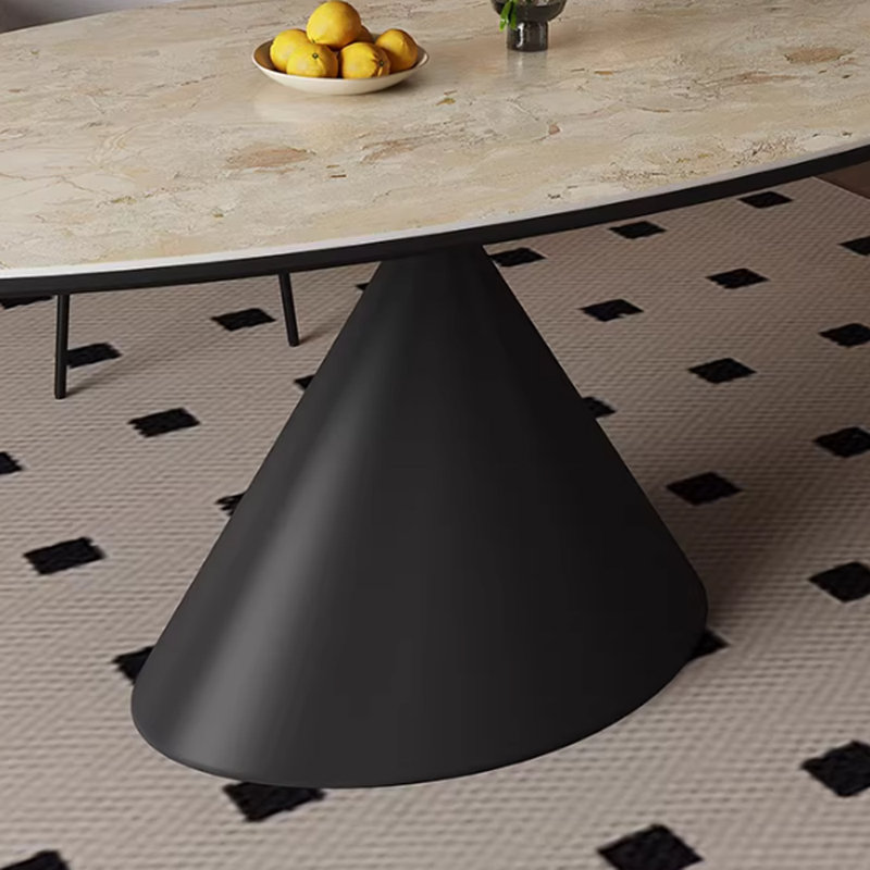 Table de salle à manger Modern, H 29,52 po x L 62,99 po x l 31,49 po, Noir, Beige