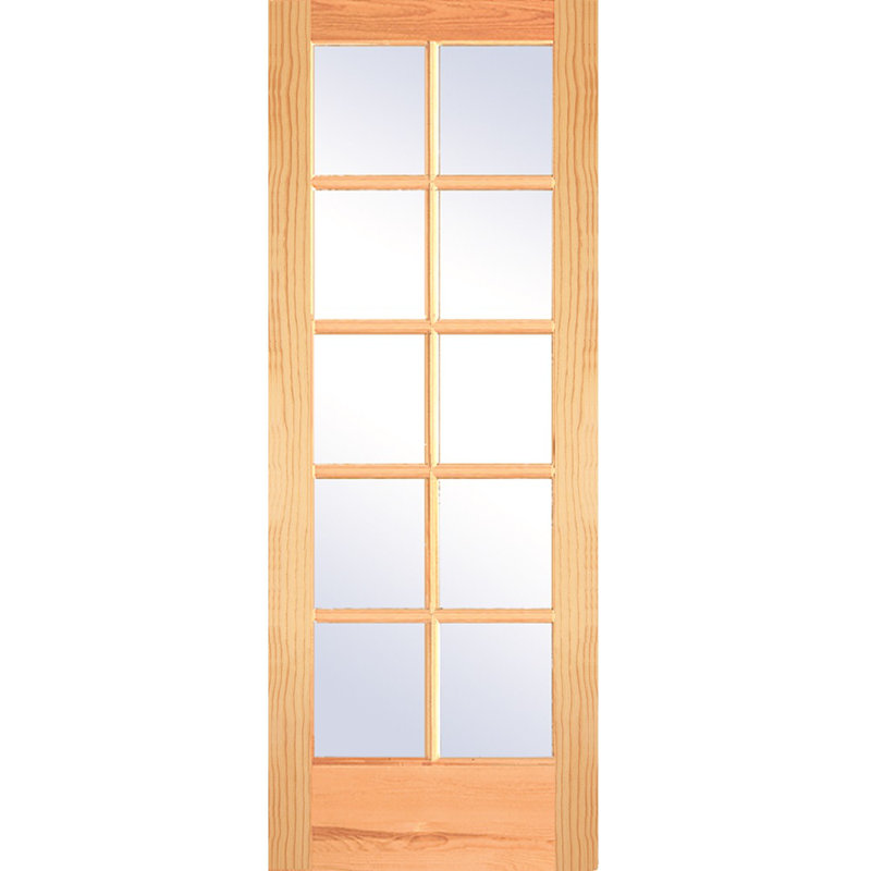 Porte-fenêtre en verre, 32 po x 80 po, Cuivre