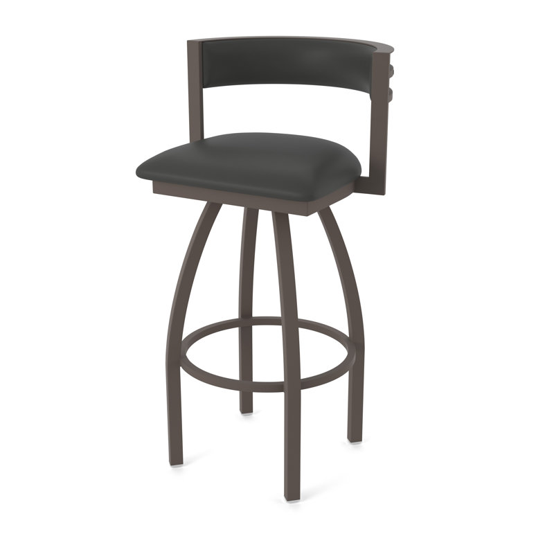 Tabouret Artémis, Bronze, Tabouret de bar (siège d'une hauteur de 36 po), Vinyle - fer Canter