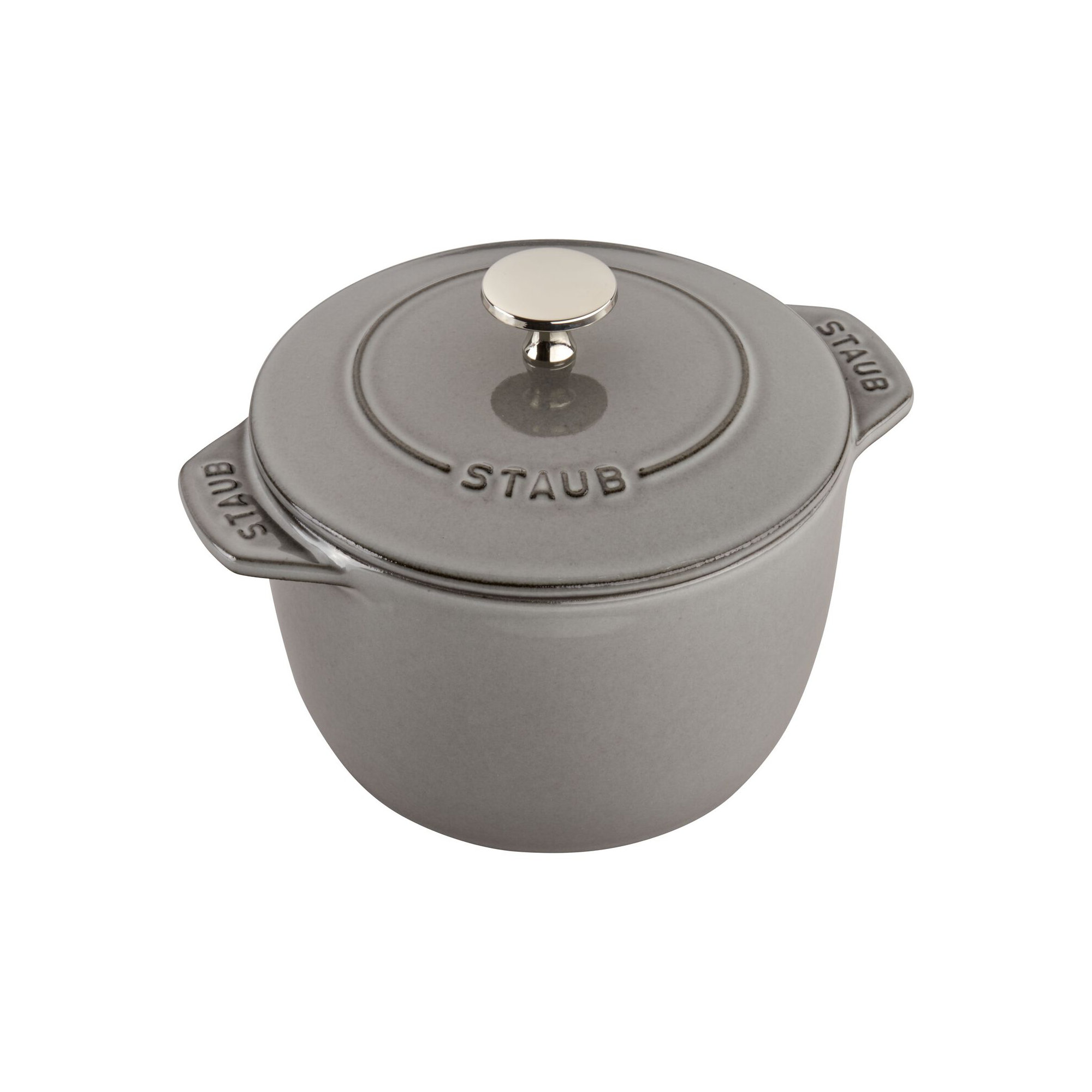 Staub Cast Iron Petite French Oven, Graphite Gray, .77 quarts