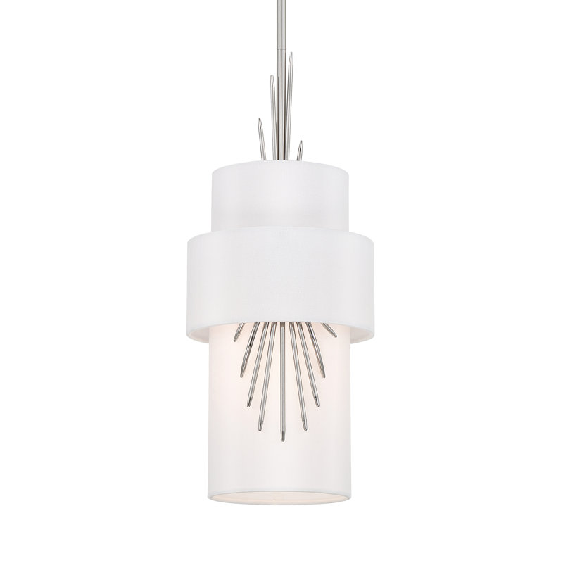 Eliona 1 - Light Silver Single Pendant, 21" H x 9" W x 9" D