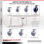 Ensemble de roulettes pivotantes en poly 8 po avec roulettes et 2 roulettes