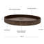 Plateau décoratif rond en faux bois rustique pour comptoir de cuisine, bois flottant gris, paquet de 1-754014682