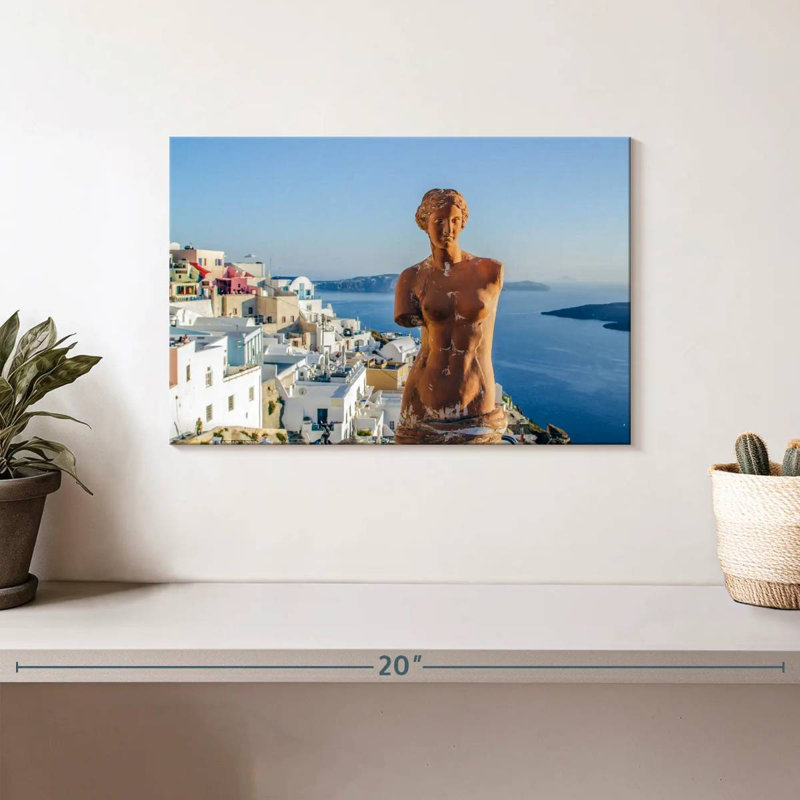 Statue Kavia d'Aphrodite à Santorin, H 8 po x l 12 po