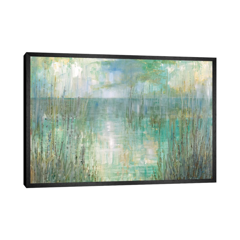 Morning Reflection by Ruane Manning - Painting on Canvas, 152.5 cm H x 101.5 cm W, Black Floater Framed