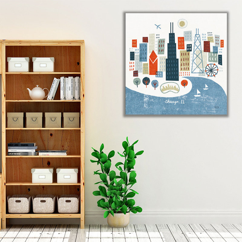 «Colorful Chicago», reproduction d'art sur toile, H 20 po x l 20 po