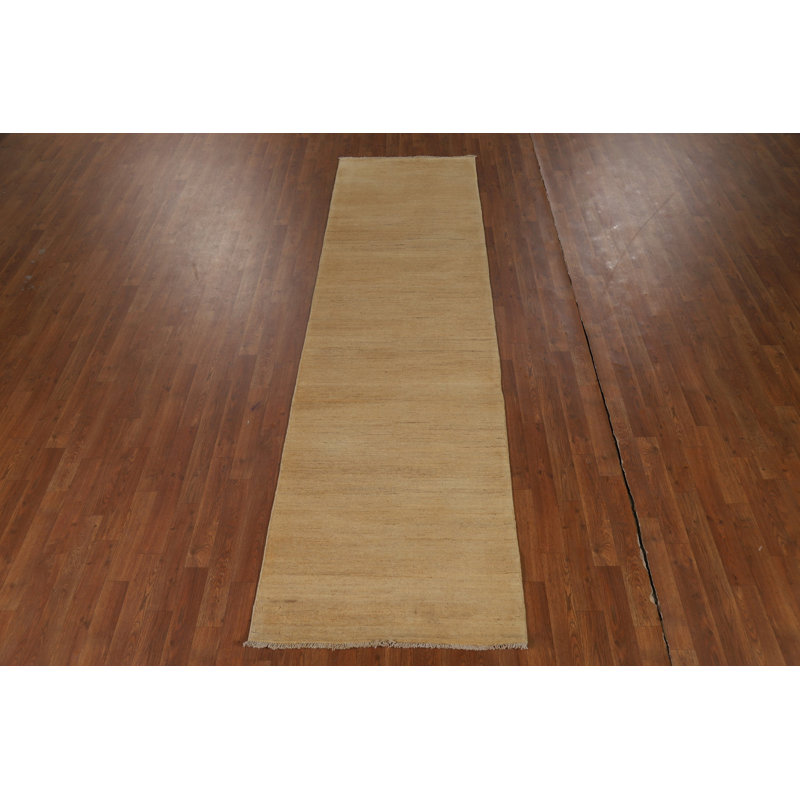 Solid Gabbeh Modern Runner Rug 3x10