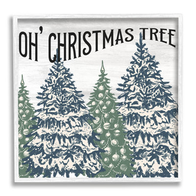 Oh, arbre de Noël, art giclée vintage encadré par Kim Allen