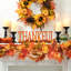 Décoration de table en bois 20 "L" THANKFUL "